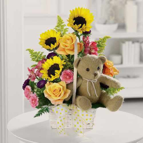 Teddy Bear Garden - Staring from $49.99 Flower Arrangements, Flower, Florist, Print-a-Bunch Ottawa - Orleans Florist, Great for a Birthday and Anniversary 