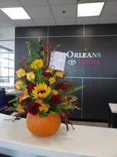 Load image into Gallery viewer, Thanksgiving Pumpkin Thanks Giving Arrangement - From $35 Flower Arrangements, Flower, Florist, Print-a-Bunch Ottawa - Orleans Florist, Great for a Birthday and Anniversary 
