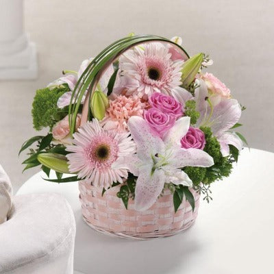 Basket Of Love - $60 Flower Arrangements, Flower, Florist, Print-a-Bunch Ottawa - Orleans Florist, Great for a Birthday and Anniversary 