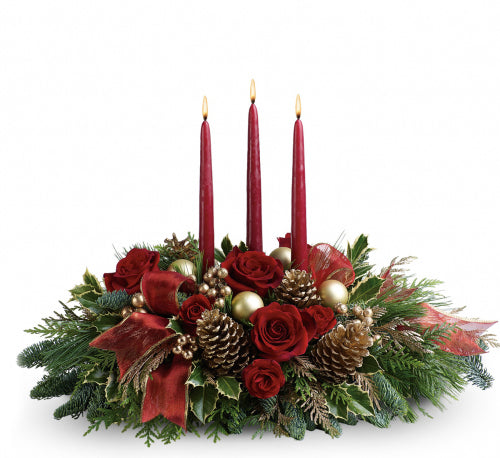 Christmas candle delight - From $59 Flower Arrangements, Flower, Florist, Print-a-Bunch Ottawa - Orleans Florist, Great for a Birthday and Anniversary 