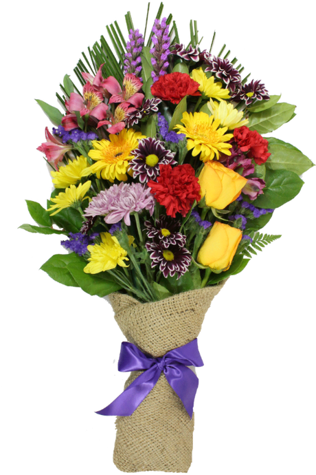 Burlap presentation bouquet - From $40 Flower Arrangements, Flower, Florist, Print-a-Bunch Ottawa - Orleans Florist, Great for a Birthday and Anniversary 