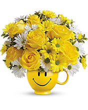 Load image into Gallery viewer, Teleflora Happy Face Mug - Anniversary Flower Arrangements, Flower, Florist, Print-a-Bunch Ottawa - Orleans Florist, Great for a Birthday and Anniversary 
